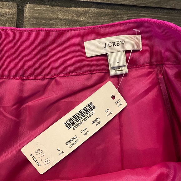 J. Crew Pleated Mini Skirt in Bright Pink Size 6 - Picture 2 of 4